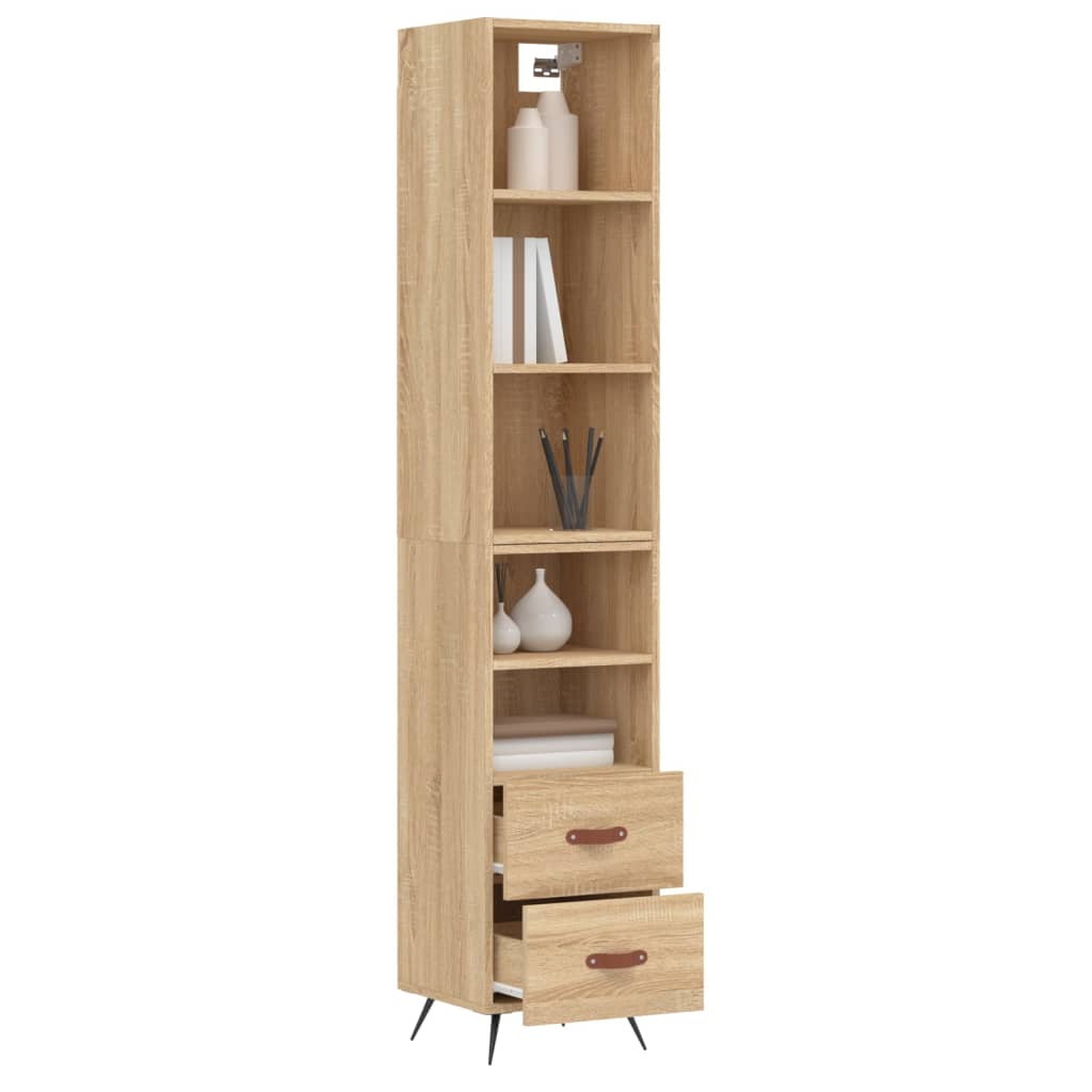 Image Buffet haut Chêne sonoma 34,5x34x180 cm Bois d'ingénierie | Xios Store SNC vidaXL Xios Store SNC