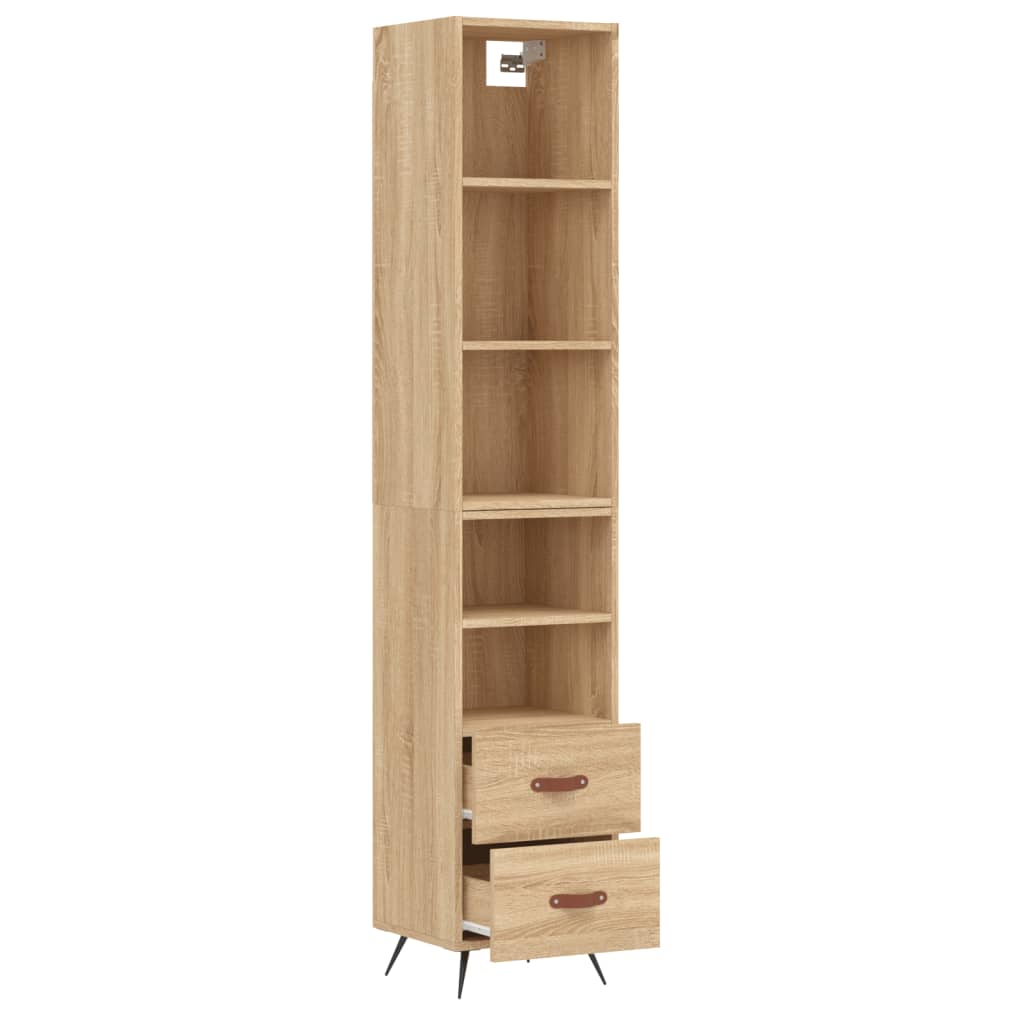 Image Buffet haut Chêne sonoma 34,5x34x180 cm Bois d'ingénierie | Xios Store SNC vidaXL Xios Store SNC