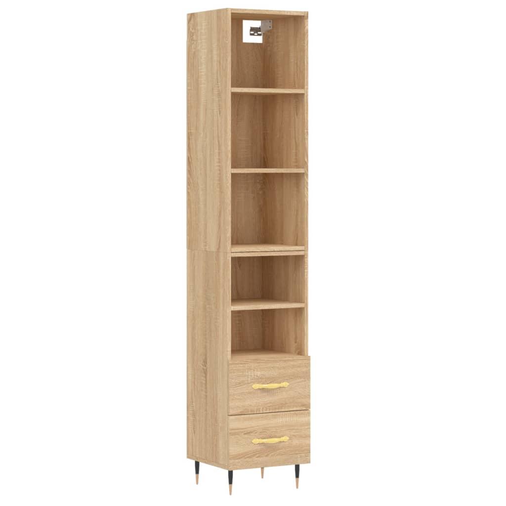 Image Buffet haut Chêne sonoma 34,5x34x180 cm Bois d'ingénierie | Xios Store SNC vidaXL Xios Store SNC