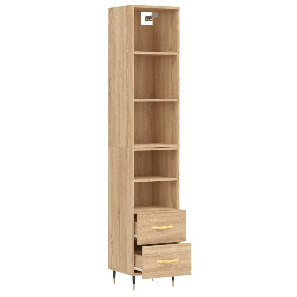 Image Buffet haut Chêne sonoma 34,5x34x180 cm Bois d'ingénierie | Xios Store SNC vidaXL Xios Store SNC