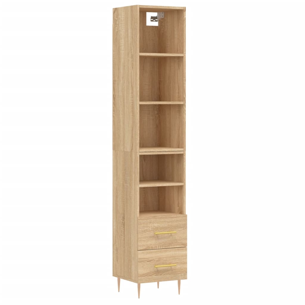 Image Buffet haut Chêne sonoma 34,5x34x180 cm Bois d'ingénierie | Xios Store SNC vidaXL Xios Store SNC