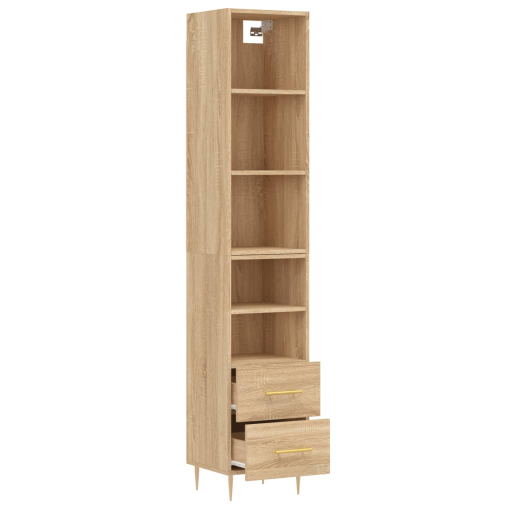 Image Buffet haut Chêne sonoma 34,5x34x180 cm Bois d'ingénierie | Xios Store SNC vidaXL Xios Store SNC