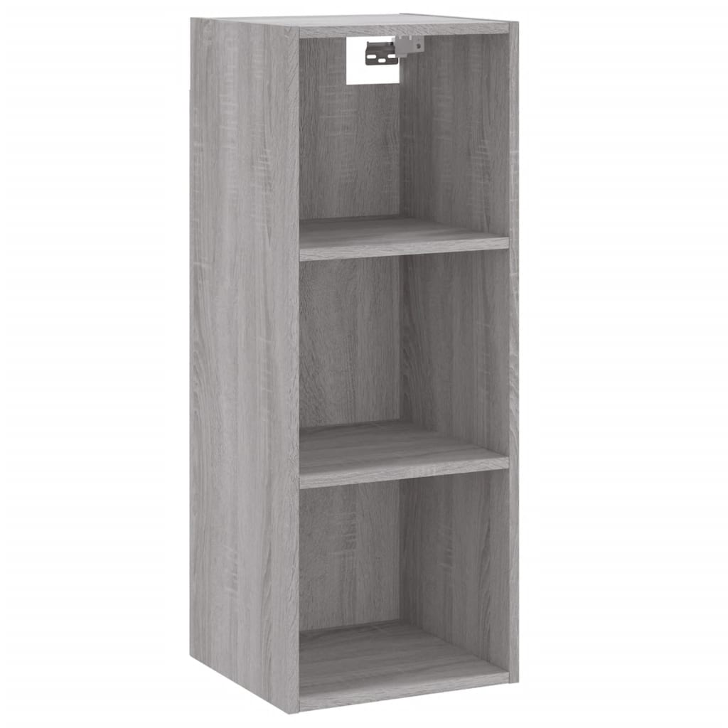 Image Buffet haut Sonoma gris 34,5x34x180 cm Bois d'ingénierie | Xios Store SNC vidaXL Xios Store SNC