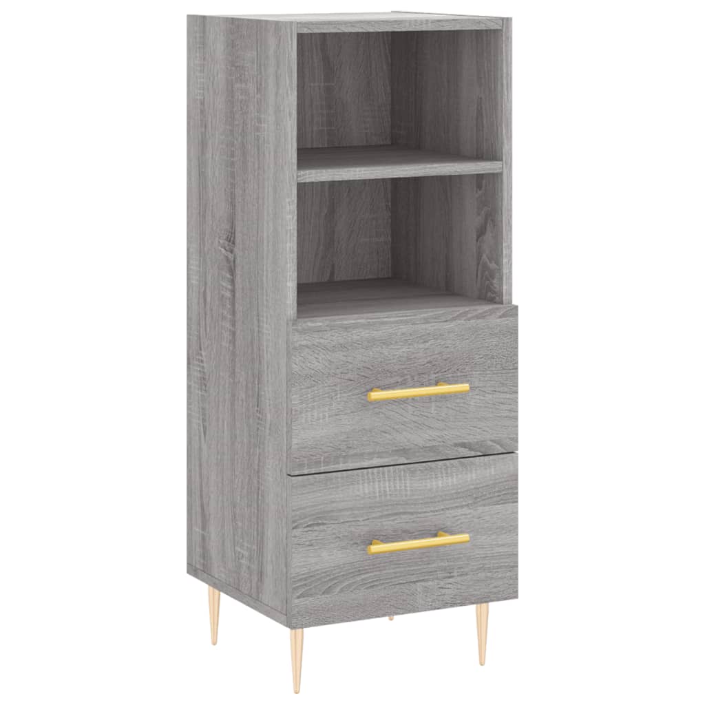 Image Buffet haut Sonoma gris 34,5x34x180 cm Bois d'ingénierie | Xios Store SNC vidaXL Xios Store SNC