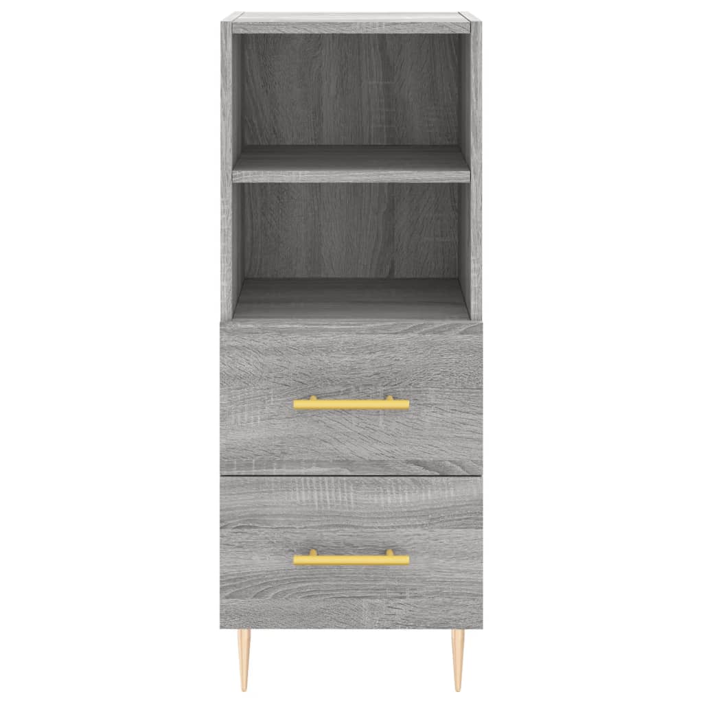 Image Buffet haut Sonoma gris 34,5x34x180 cm Bois d'ingénierie | Xios Store SNC vidaXL Xios Store SNC