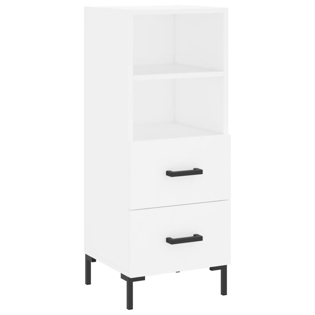 Image Buffet haut Blanc 34,5x34x180 cm Bois d'ingénierie | Xios Store SNC vidaXL Xios Store SNC