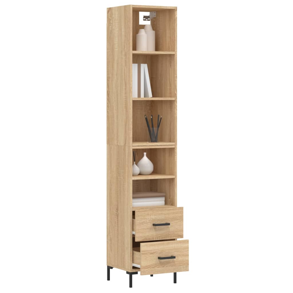 Image Buffet haut Chêne sonoma 34,5x34x180 cm Bois d'ingénierie | Xios Store SNC vidaXL Xios Store SNC