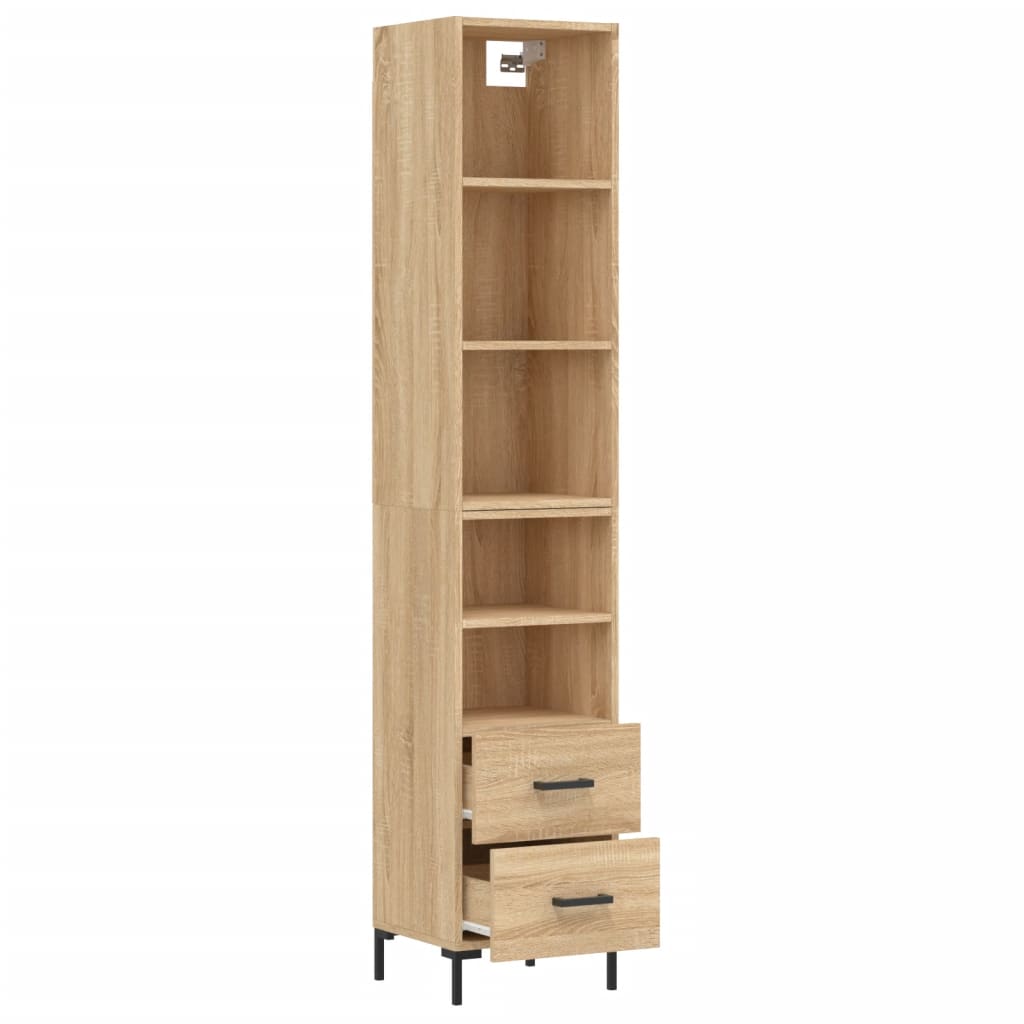 Image Buffet haut Chêne sonoma 34,5x34x180 cm Bois d'ingénierie | Xios Store SNC vidaXL Xios Store SNC