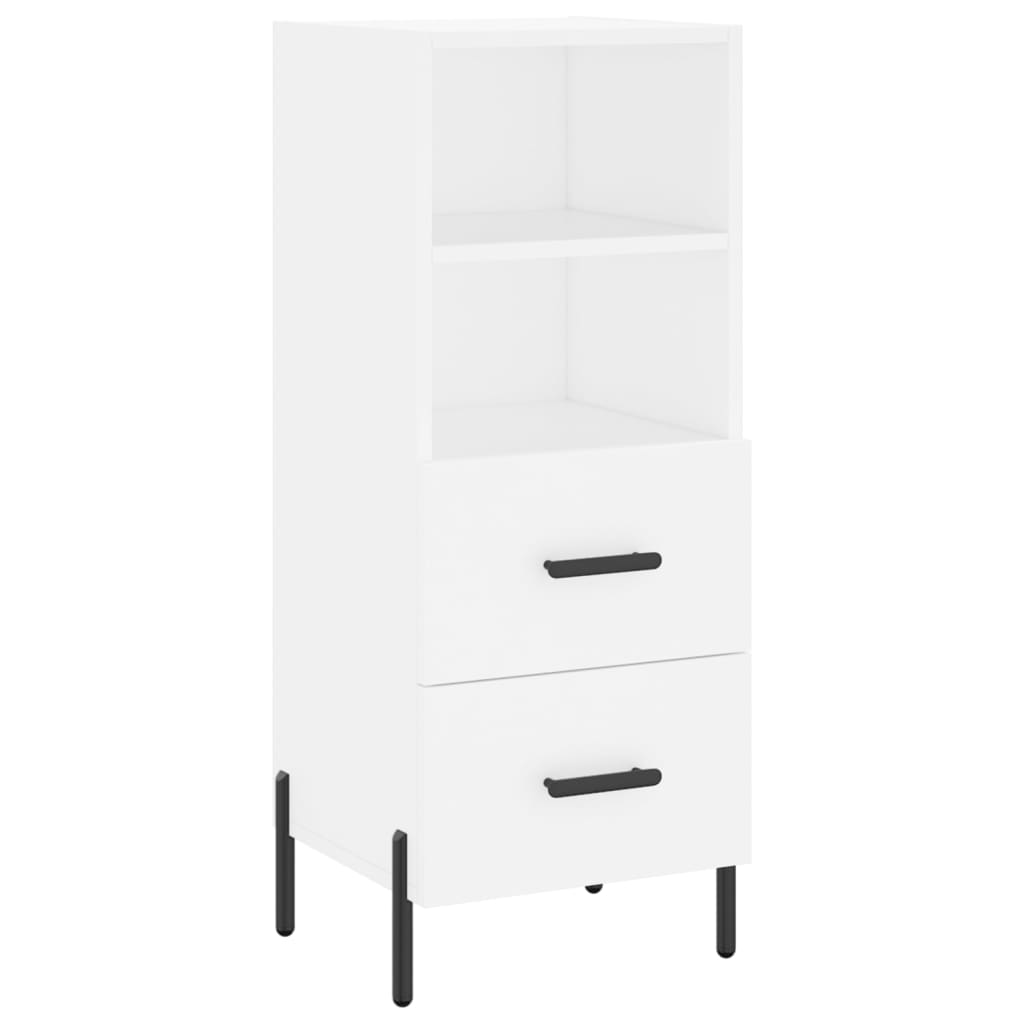 Image Buffet haut Blanc 34,5x34x180 cm Bois d'ingénierie | Xios Store SNC vidaXL Xios Store SNC