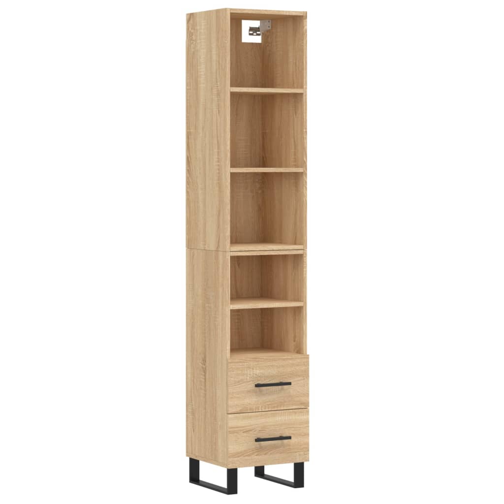 Image Buffet haut Chêne sonoma 34,5x34x180 cm Bois d'ingénierie | Xios Store SNC vidaXL Xios Store SNC