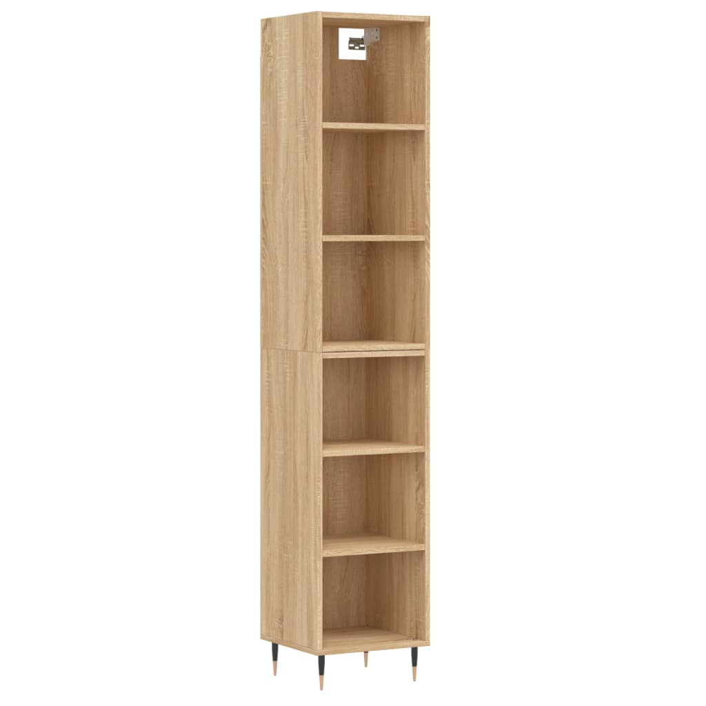 Image Buffet haut Chêne sonoma 34,5x32,5x180 cm Bois d'ingénierie | Xios Store SNC vidaXL Xios Store SNC