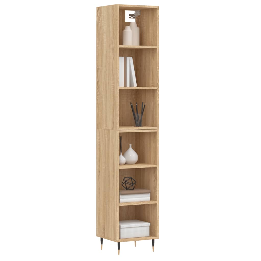 Image Buffet haut Chêne sonoma 34,5x32,5x180 cm Bois d'ingénierie | Xios Store SNC vidaXL Xios Store SNC