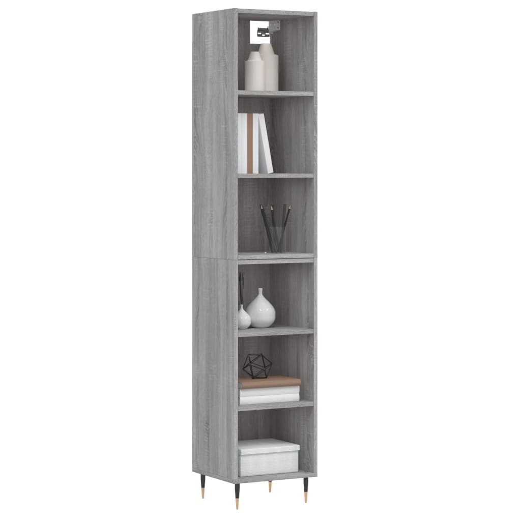 Image Buffet haut Sonoma gris 34,5x32,5x180 cm Bois d'ingénierie | Xios Store SNC vidaXL Xios Store SNC