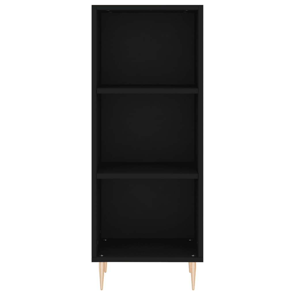 Image Buffet haut Noir 34,5x32,5x180 cm Bois d'ingénierie | Xios Store SNC vidaXL Xios Store SNC