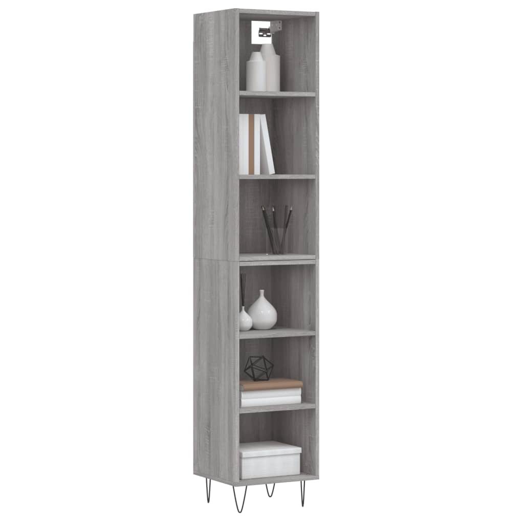 Image Buffet haut Sonoma gris 34,5x32,5x180 cm Bois d'ingénierie | Xios Store SNC vidaXL Xios Store SNC