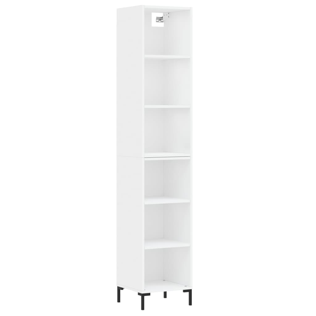 Image Buffet haut Blanc 34,5x32,5x180 cm Bois d'ingénierie | Xios Store SNC vidaXL Xios Store SNC