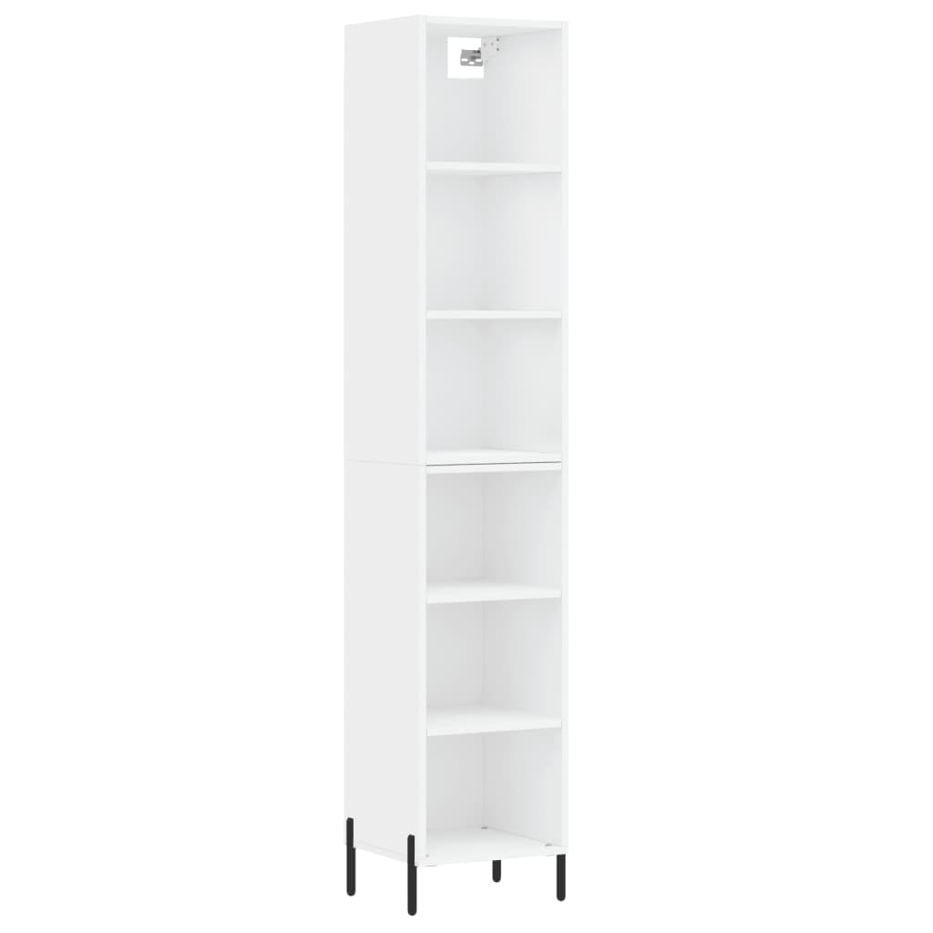 Image Buffet haut Blanc 34,5x32,5x180 cm Bois d'ingénierie | Xios Store SNC vidaXL Xios Store SNC