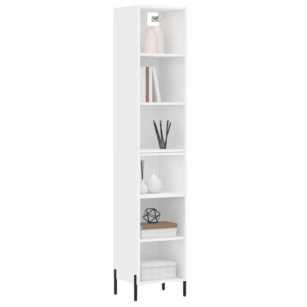 Image Buffet haut Blanc 34,5x32,5x180 cm Bois d'ingénierie | Xios Store SNC vidaXL Xios Store SNC