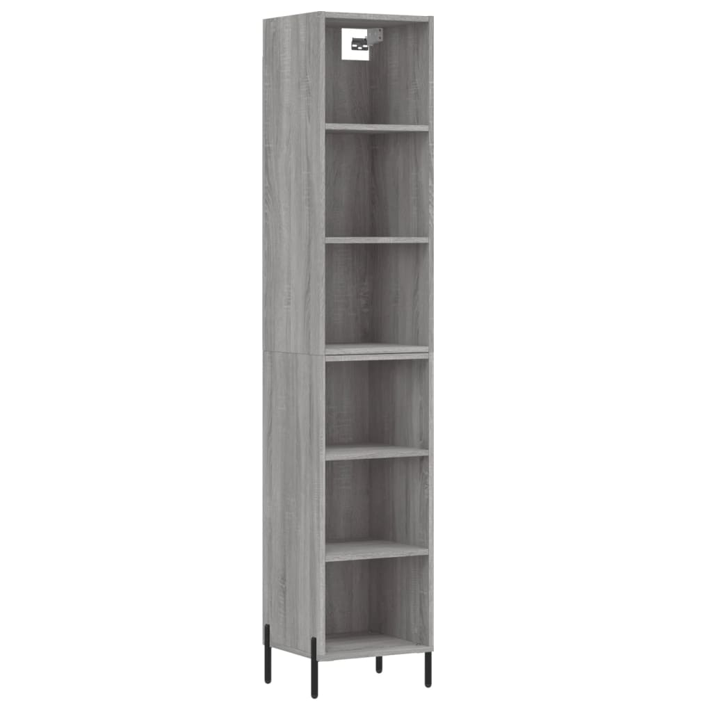 Image Buffet haut Sonoma gris 34,5x32,5x180 cm Bois d'ingénierie | Xios Store SNC vidaXL Xios Store SNC