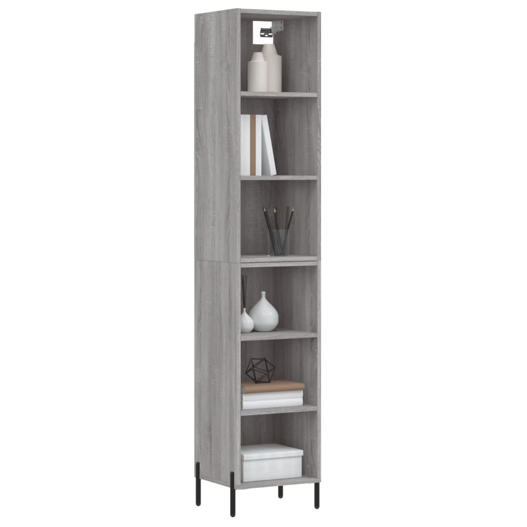 Image Buffet haut Sonoma gris 34,5x32,5x180 cm Bois d'ingénierie | Xios Store SNC vidaXL Xios Store SNC