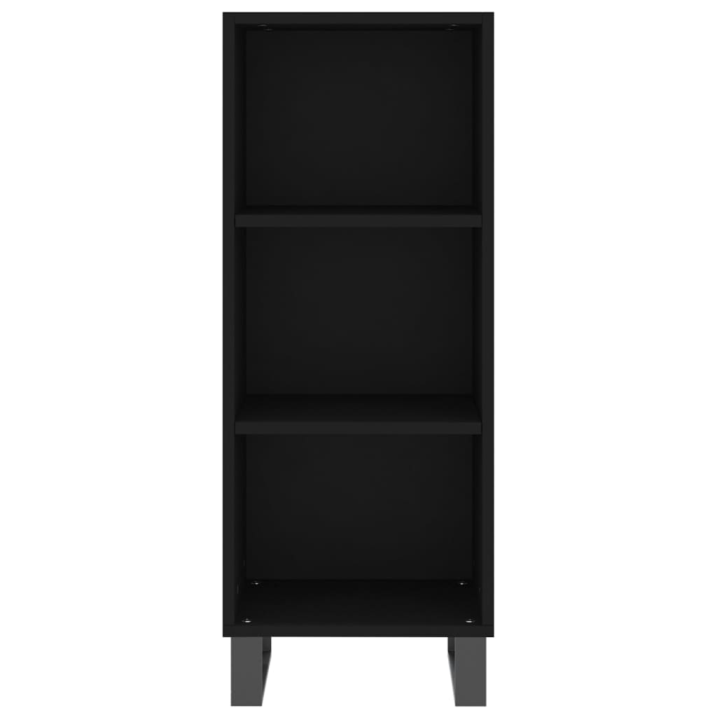 Image Buffet haut Noir 34,5x32,5x180 cm Bois d'ingénierie | Xios Store SNC vidaXL Xios Store SNC