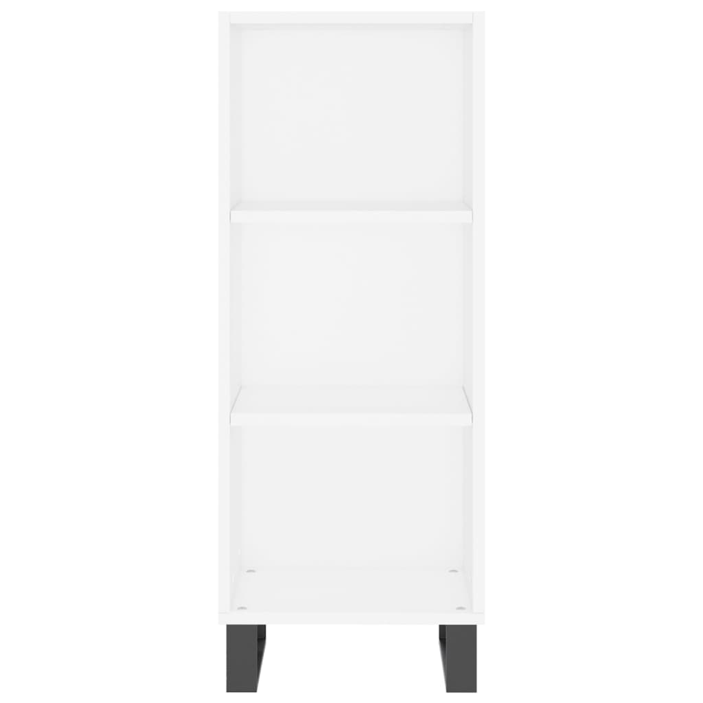 Image Buffet haut Blanc brillant 34,5x32,5x180 cm Bois d'ingénierie | Xios Store SNC vidaXL Xios Store SNC