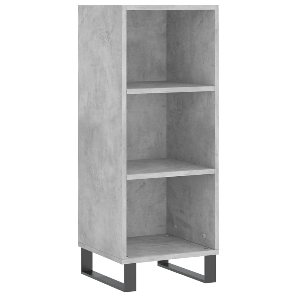 Image Buffet haut Gris béton 34,5x32,5x180 cm Bois d'ingénierie | Xios Store SNC vidaXL Xios Store SNC