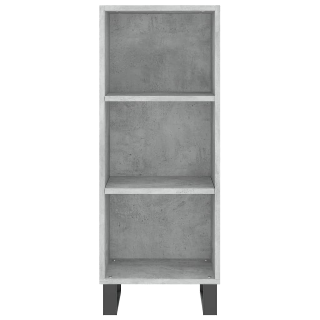 Image Buffet haut Gris béton 34,5x32,5x180 cm Bois d'ingénierie | Xios Store SNC vidaXL Xios Store SNC