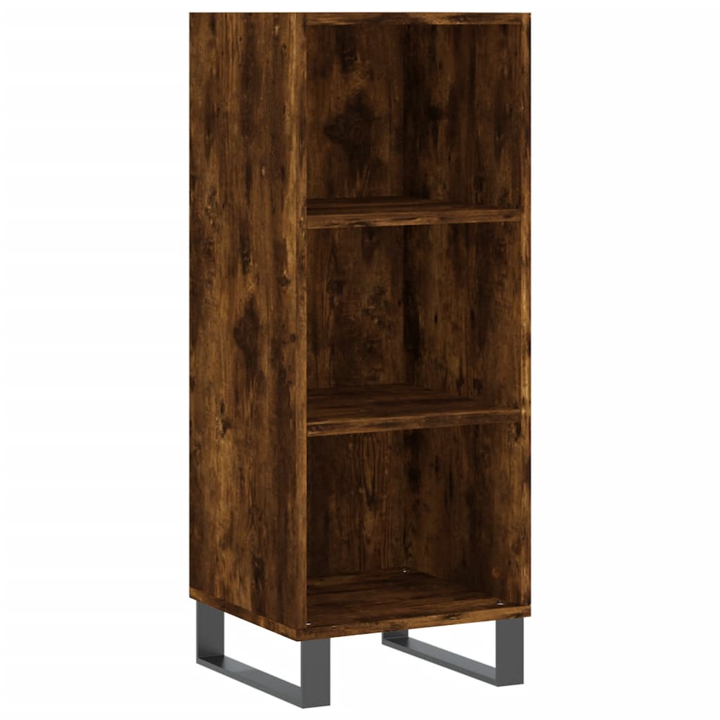 Image Buffet haut Chêne fumé 34,5x32,5x180 cm Bois d'ingénierie | Xios Store SNC vidaXL Xios Store SNC