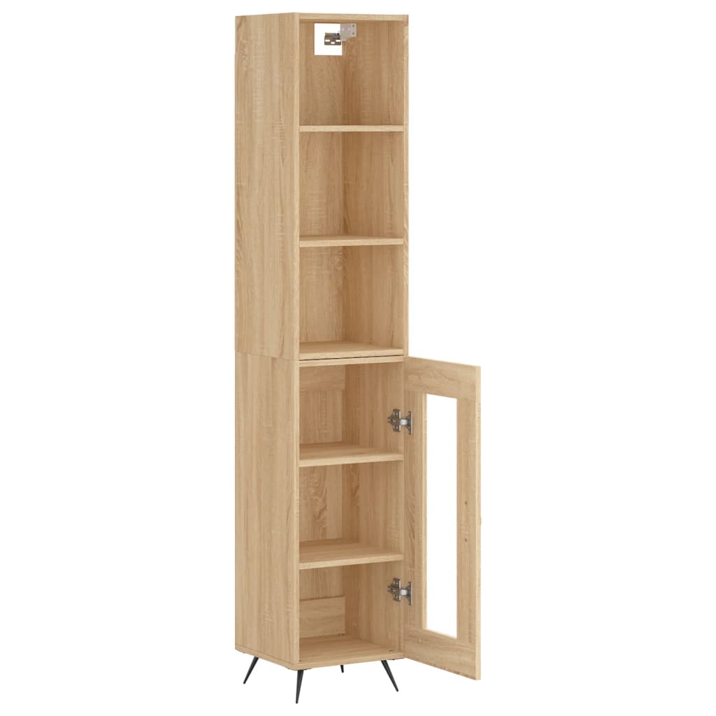 Image Buffet haut Chêne sonoma 34,5x34x180 cm Bois d'ingénierie | Xios Store SNC vidaXL Xios Store SNC