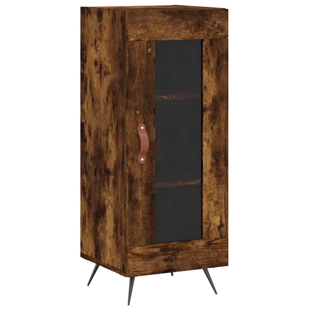 Image Buffet haut Chêne fumé 34,5x34x180 cm Bois d'ingénierie | Xios Store SNC vidaXL Xios Store SNC