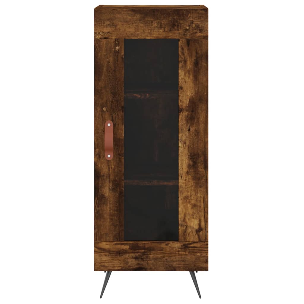 Image Buffet haut Chêne fumé 34,5x34x180 cm Bois d'ingénierie | Xios Store SNC vidaXL Xios Store SNC