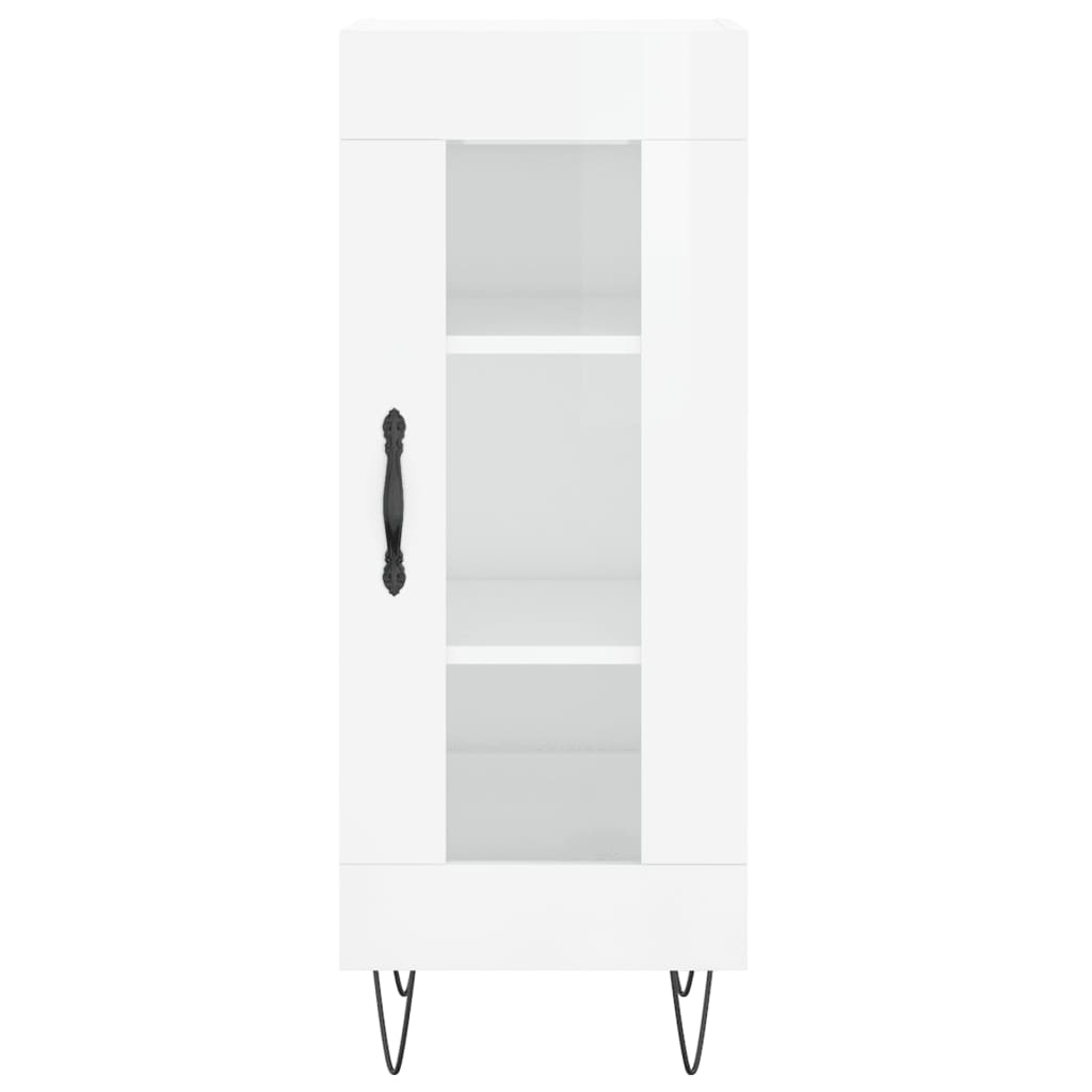 Image Buffet haut Blanc brillant 34,5x34x180 cm Bois d'ingénierie | Xios Store SNC vidaXL Xios Store SNC