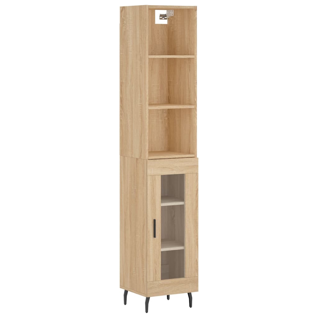 Image Buffet haut Chêne sonoma 34,5x34x180 cm Bois d'ingénierie | Xios Store SNC vidaXL Xios Store SNC