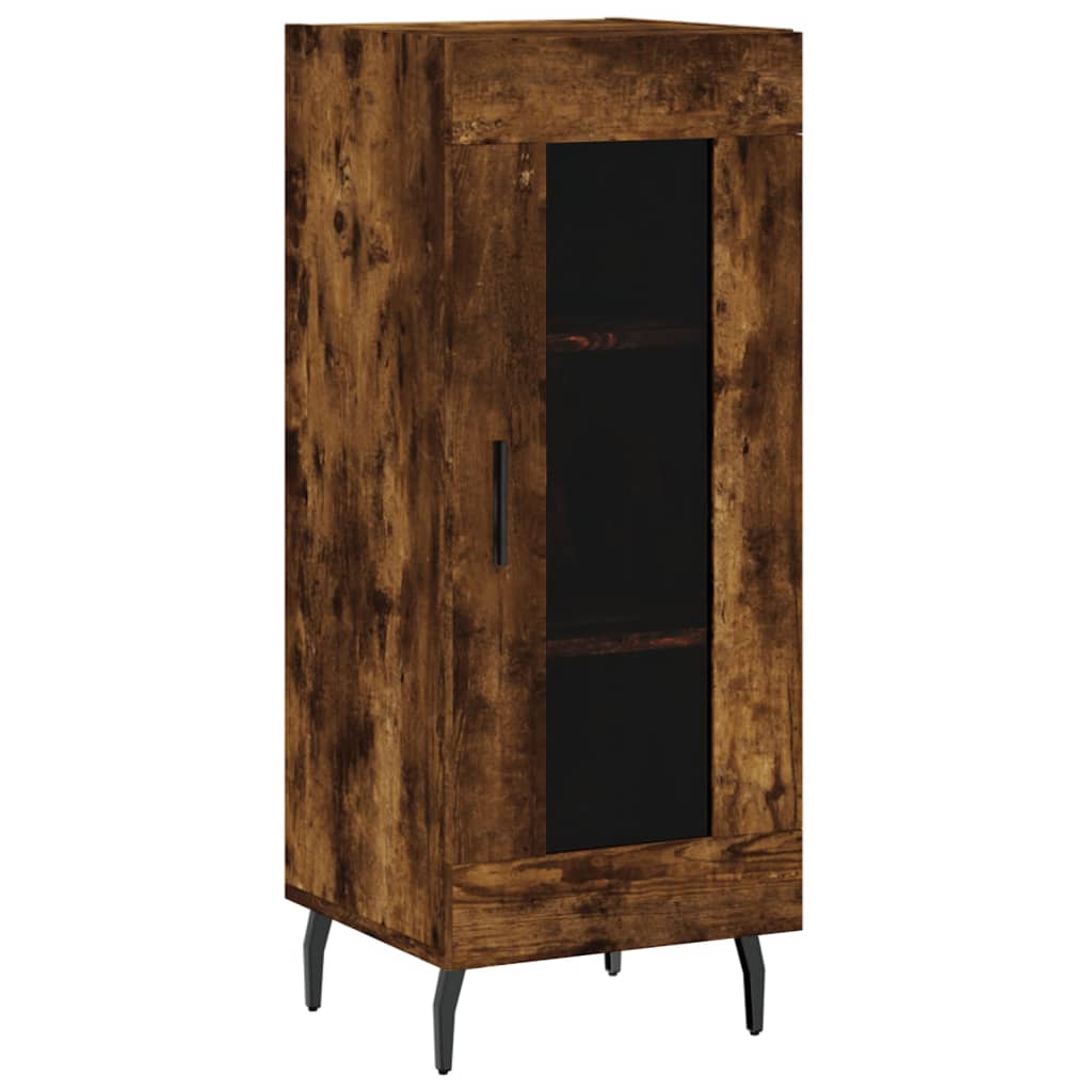 Image Buffet haut Chêne fumé 34,5x34x180 cm Bois d'ingénierie | Xios Store SNC vidaXL Xios Store SNC