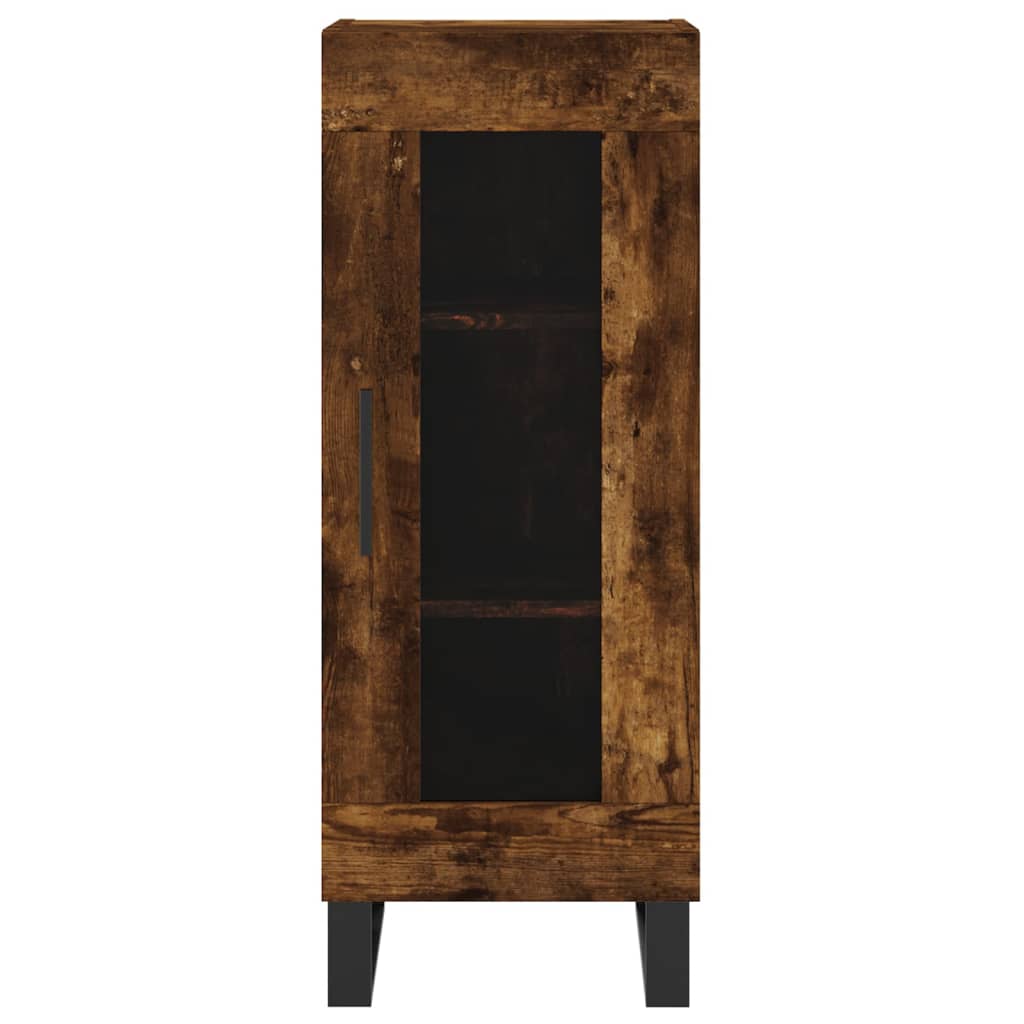 Image Buffet haut Chêne fumé 34,5x34x180 cm Bois d'ingénierie | Xios Store SNC vidaXL Xios Store SNC