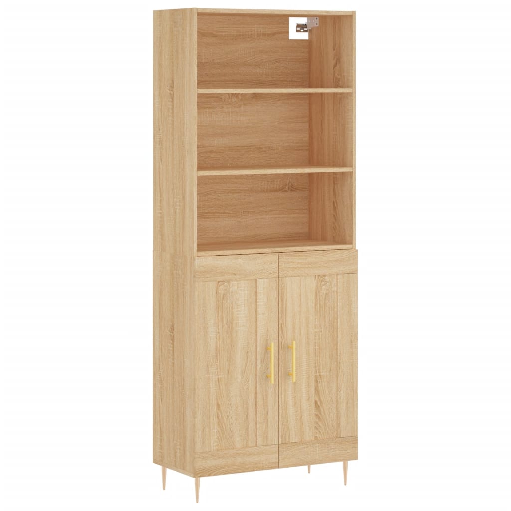 Image Buffet haut Chêne sonoma 69,5x34x180 cm Bois d'ingénierie | Xios Store SNC vidaXL Xios Store SNC