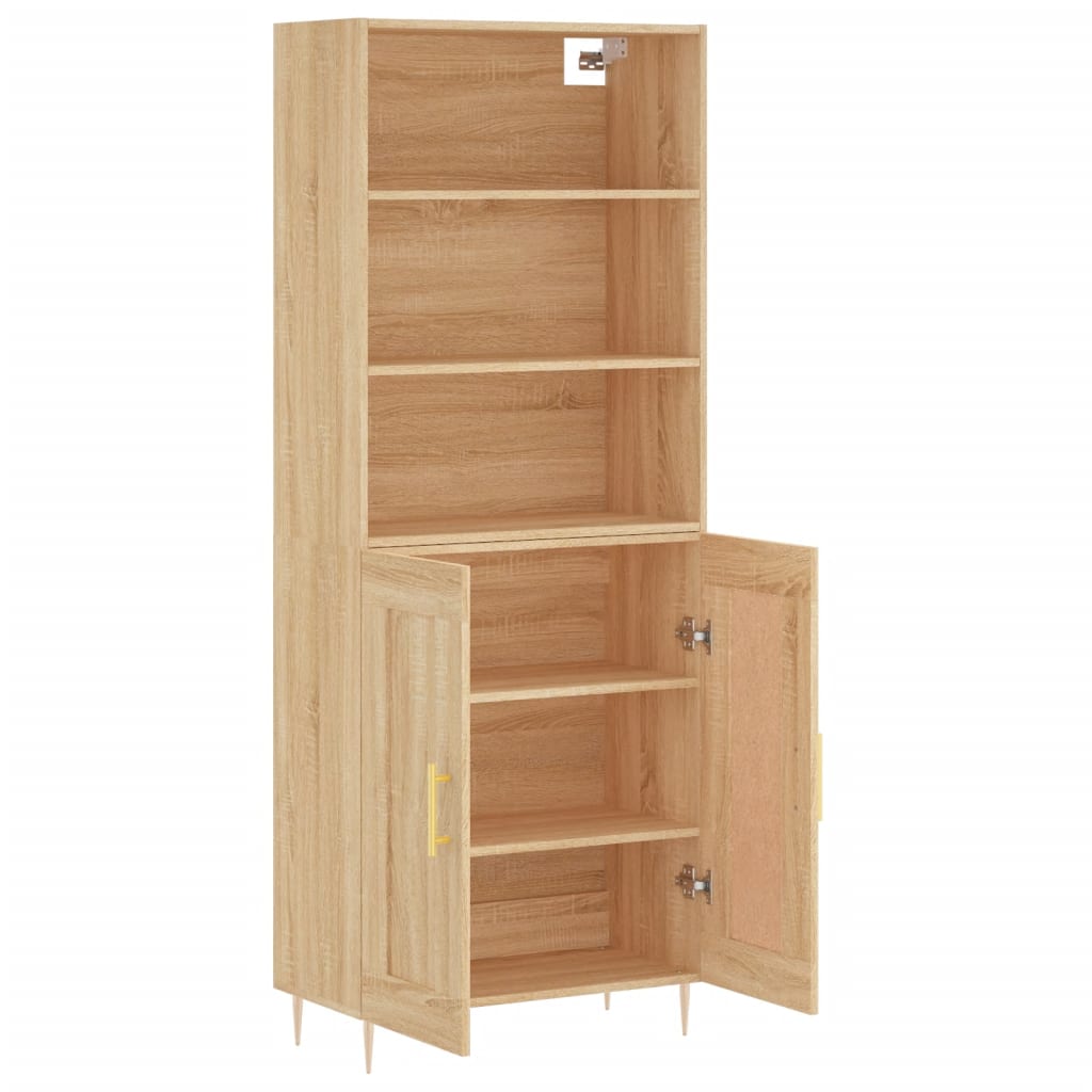 Image Buffet haut Chêne sonoma 69,5x34x180 cm Bois d'ingénierie | Xios Store SNC vidaXL Xios Store SNC