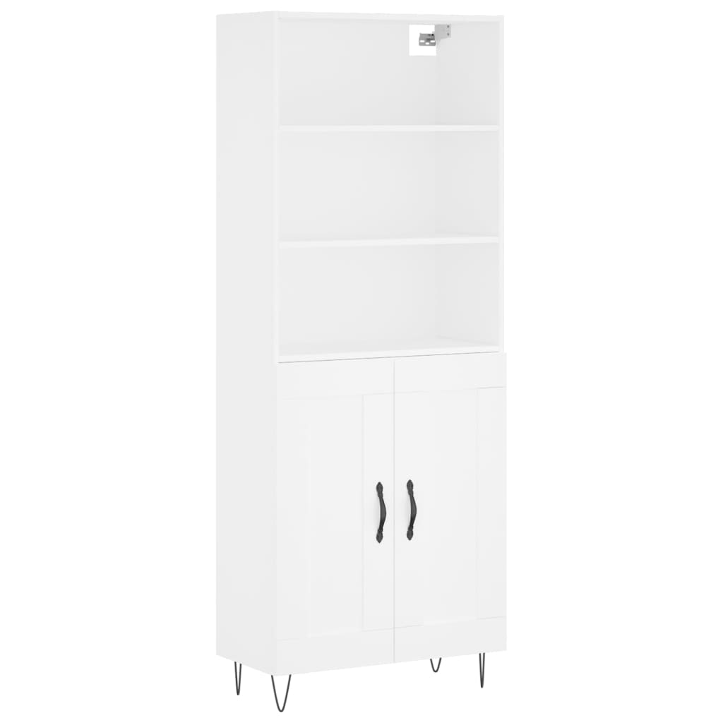 Image Buffet haut Blanc 69,5x34x180 cm Bois d'ingénierie | Xios Store SNC vidaXL Xios Store SNC