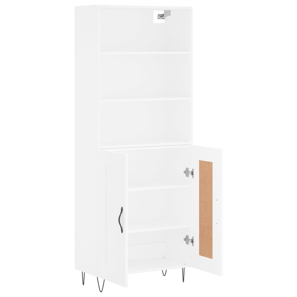 Image Buffet haut Blanc 69,5x34x180 cm Bois d'ingénierie | Xios Store SNC vidaXL Xios Store SNC