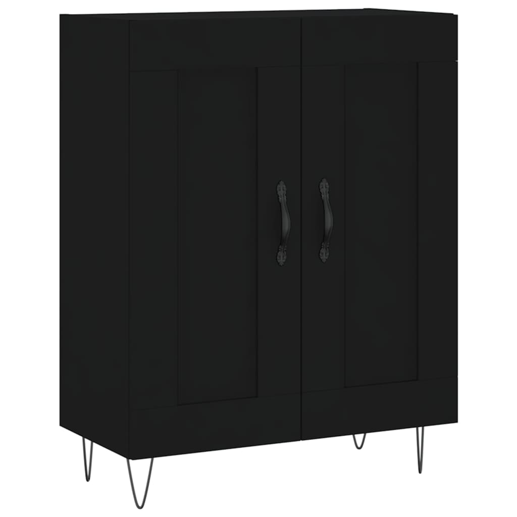 Image Buffet haut Noir 69,5x34x180 cm Bois d'ingénierie | Xios Store SNC vidaXL Xios Store SNC