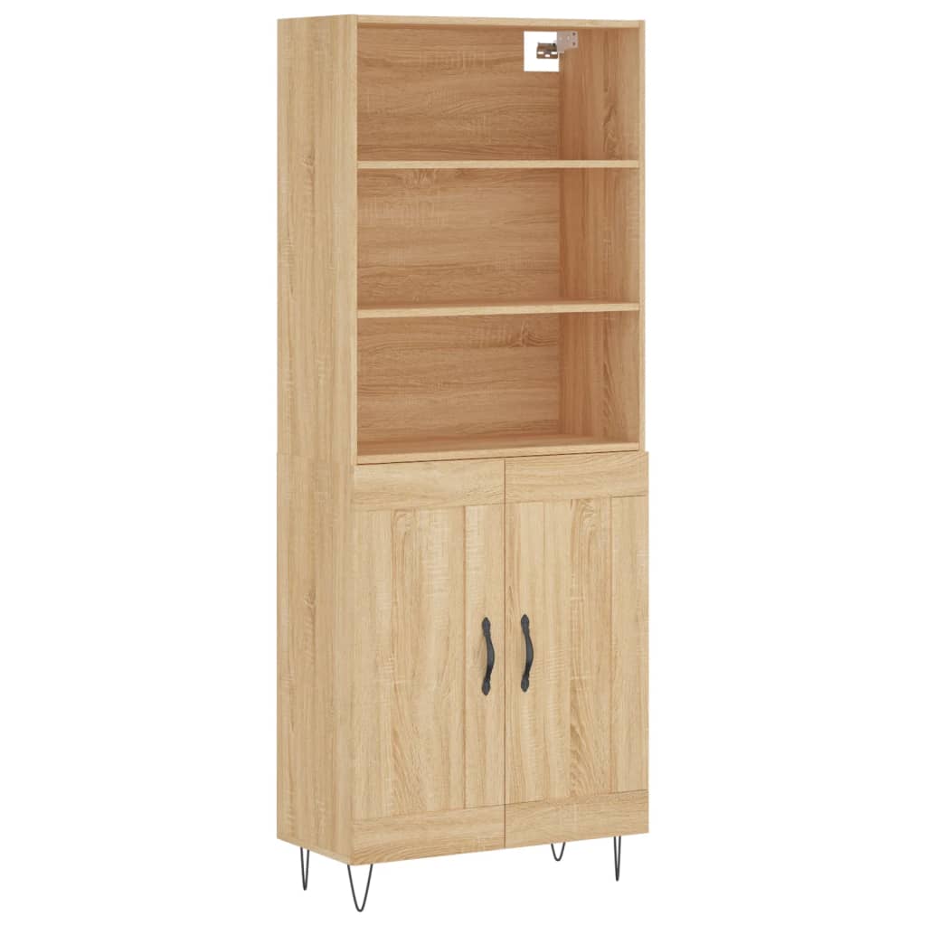 Image Buffet haut Chêne sonoma 69,5x34x180 cm Bois d'ingénierie | Xios Store SNC vidaXL Xios Store SNC