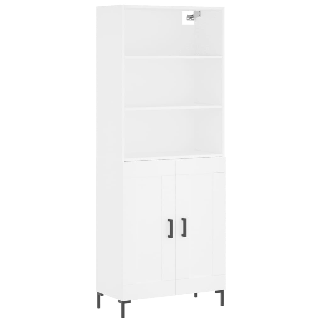 Image Buffet haut Blanc 69,5x34x180 cm Bois d'ingénierie | Xios Store SNC vidaXL Xios Store SNC