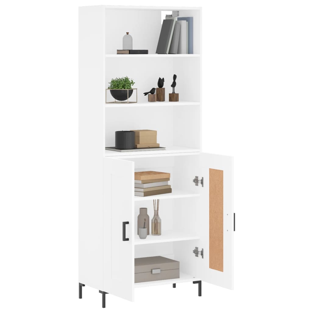 Image Buffet haut Blanc 69,5x34x180 cm Bois d'ingénierie | Xios Store SNC vidaXL Xios Store SNC