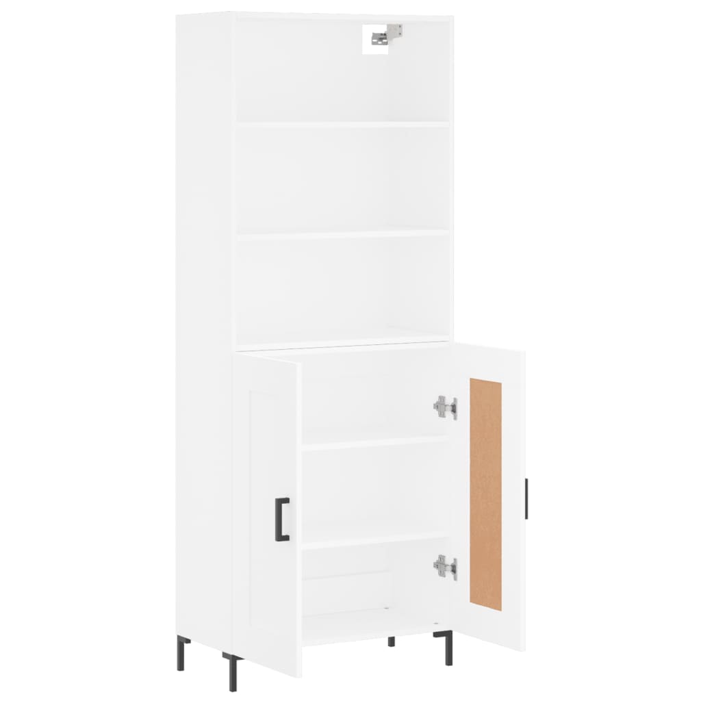 Image Buffet haut Blanc 69,5x34x180 cm Bois d'ingénierie | Xios Store SNC vidaXL Xios Store SNC