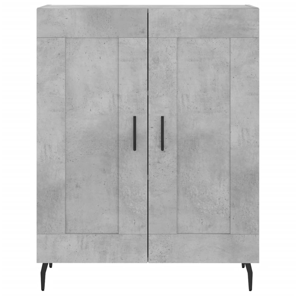 Image Buffet haut Gris béton 69,5x34x180 cm Bois d'ingénierie | Xios Store SNC vidaXL Xios Store SNC