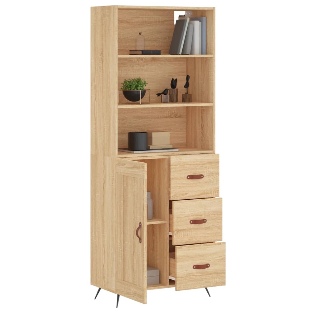 Image Buffet haut Chêne sonoma 69,5x34x180 cm Bois d'ingénierie | Xios Store SNC vidaXL Xios Store SNC