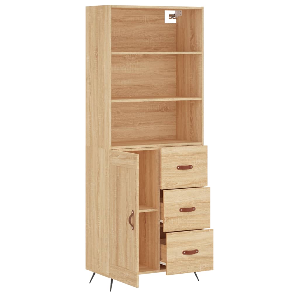 Image Buffet haut Chêne sonoma 69,5x34x180 cm Bois d'ingénierie | Xios Store SNC vidaXL Xios Store SNC