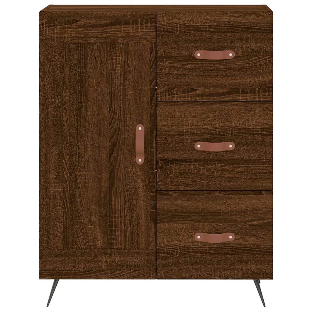 Image Buffet haut Chêne marron 69,5x34x180 cm Bois d'ingénierie | Xios Store SNC vidaXL Xios Store SNC