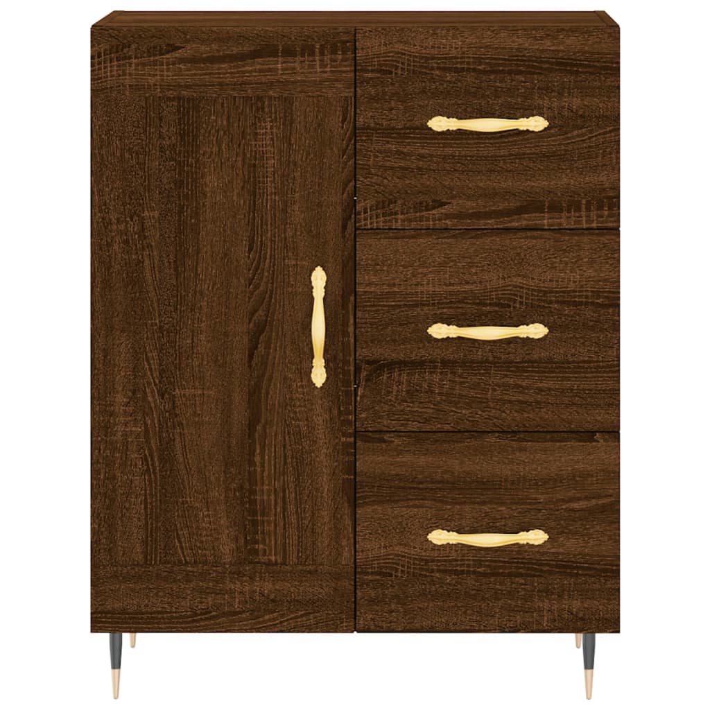 Image Buffet haut Chêne marron 69,5x34x180 cm Bois d'ingénierie | Xios Store SNC vidaXL Xios Store SNC